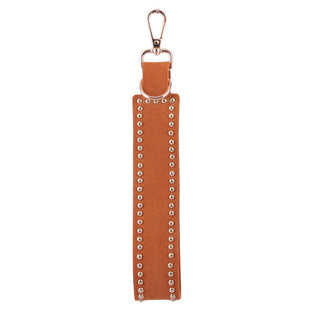 Simplistic Studded Suede Bag Charm - Ships July 21