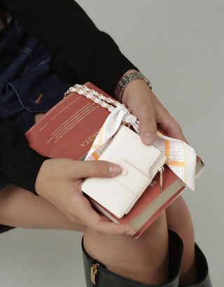 Wallet Adorned with Matching Scarf Hang-Off