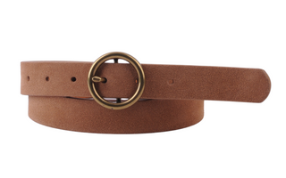 Basic Brass Ring Leather Belt