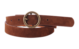 Basic Brass Ring Leather Belt
