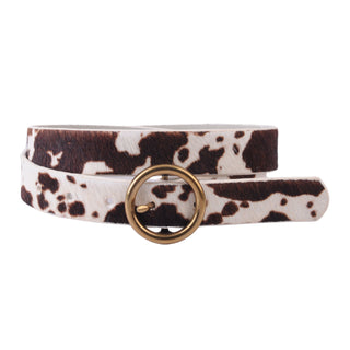Basic Brass Ring Leather Belt