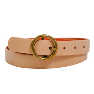 Basic Brass Ring Leather Belt
