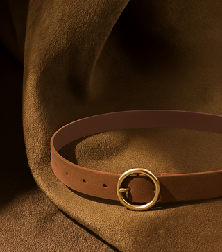 Basic Brass Ring Leather Belt