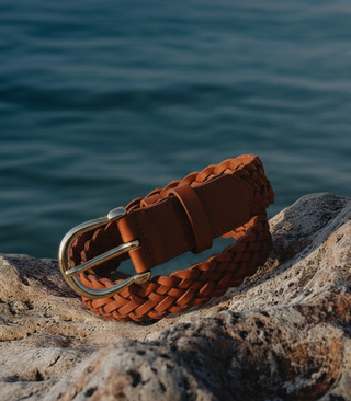 Classic Braided Equestrian Buckle Leather Belt