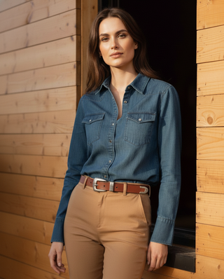 Silver Minimalist Western Belt
