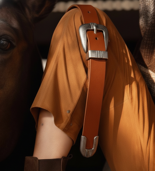 Silver Minimalist Western Belt