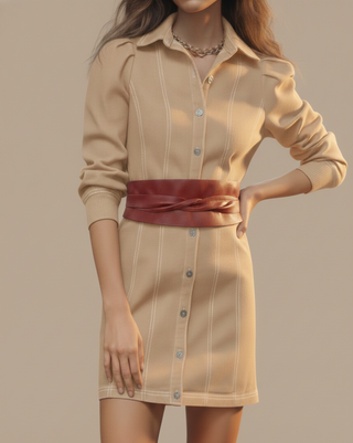 Leather Obi Wrap Belt