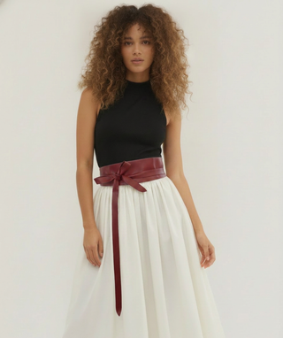 Leather Obi Wrap Belt