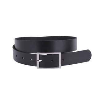 Classic Rectangle Buckle Leather Belt