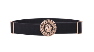 Gold Circle Emblem Stretch Belt