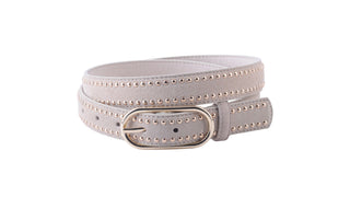 Stud-Lined Suede Belt