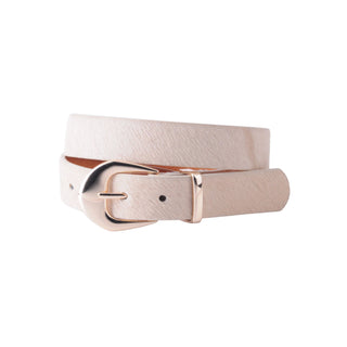 Calf Hair Belt with Thick Gold Buckle