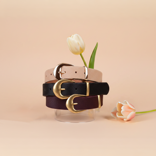 Calf Hair Belt with Thick Gold Buckle