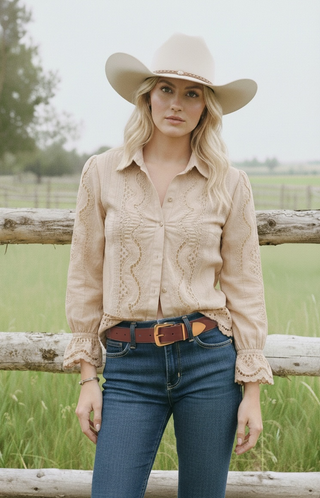 Zipper Lined Belt with Gold Hardware