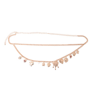 Layered Heart Charm Chain Belt