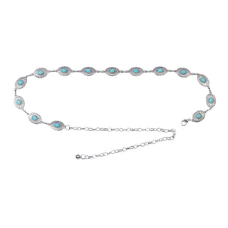 Small Concho Chain with Turquoise