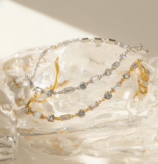 Geometric Gem Stone Chain Belt