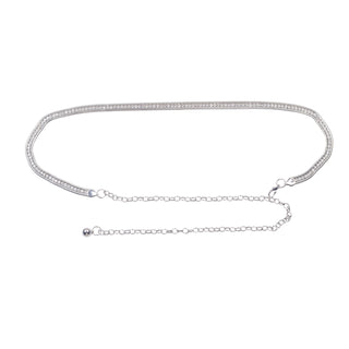 Singular Rhinestone Rope Chain Belt
