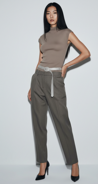 Crystal Mesh Belt with Oval Buckle