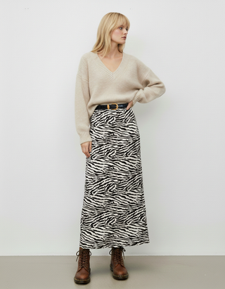 Skinny Croco Belt with Gold Hardware