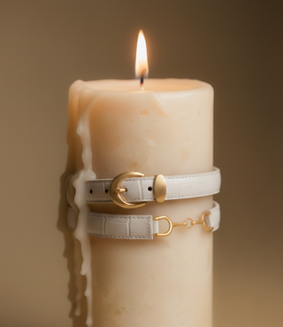 Skinny Croco Belt with Gold Hardware