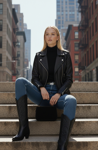 Napa Leather Belt with Silver Bean Buckle