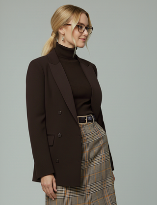 Stitched Croco Belt with Classic Gold Buckle