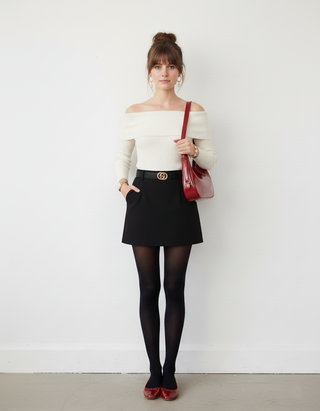 Stitched Clean Belt with Interlocking Buckle