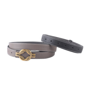 Reversible Belt with Linked Chain Buckle