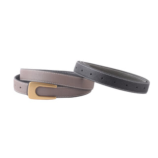 Reversible Belt with Angular Asymmetrical Buckle