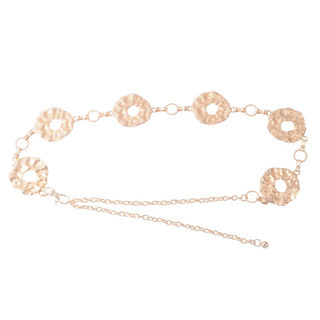 Brushed Gold Donut Link Chain Belt