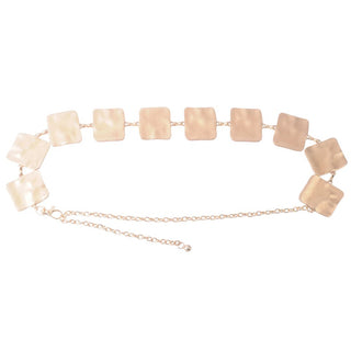 Hammered Gold Square Chain