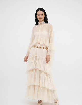 Rose Quartz Gold Chain Belt