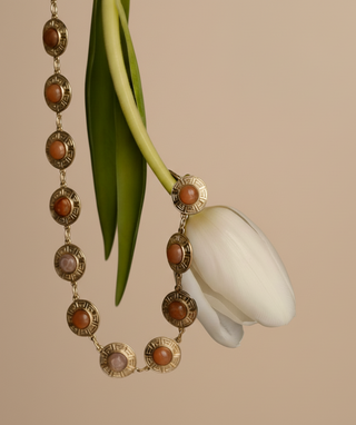 Rose Quartz Gold Chain Belt