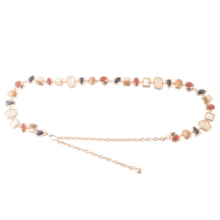 Multicolor Seaside Stone Chain Belt