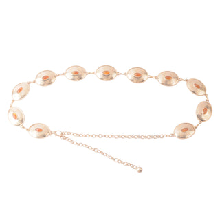 Floral Engraved Chain Belt