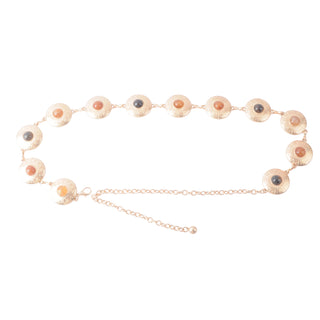 Eye of the Tiger Multicolor Gemstone Chain Belt