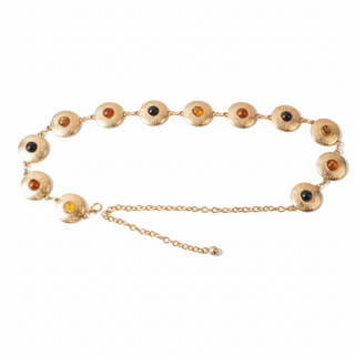 Eye of the Tiger Multicolor Gemstone Chain Belt