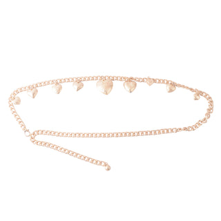 Delicate Dangling Heart Chain Belt