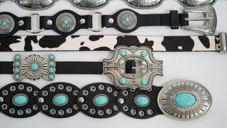 Turquoise Dottie Floral Concho Belt
