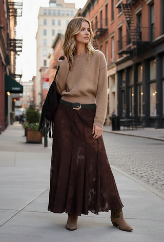 Two-Tone Sculpted Curve Buckle Raffia Belt