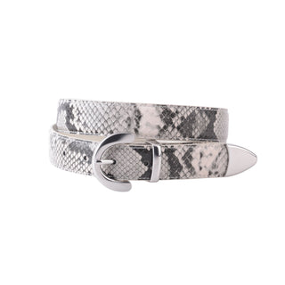 Natural Python Embossed Snakeskin Belt
