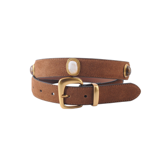 The Stargazer's Stone Studded Suede Belt