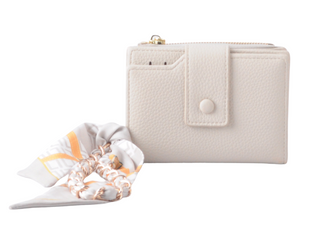 Wallet Adorned with Matching Scarf Hang-Off