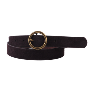 Basic Brass Ring Leather Belt