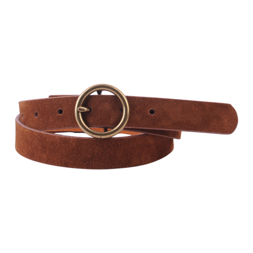 Basic Brass Ring Leather Belt | mostwantedusa display picture 2