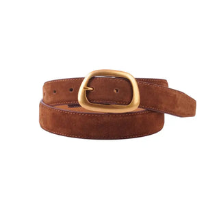 Suede Belt with Asymmetrical Buckle - Ships July 21st
