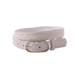 Stud-Lined Suede Belt