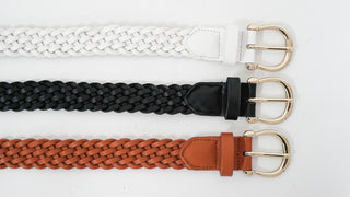 Classic Braided Equestrian Buckle Leather Belt
