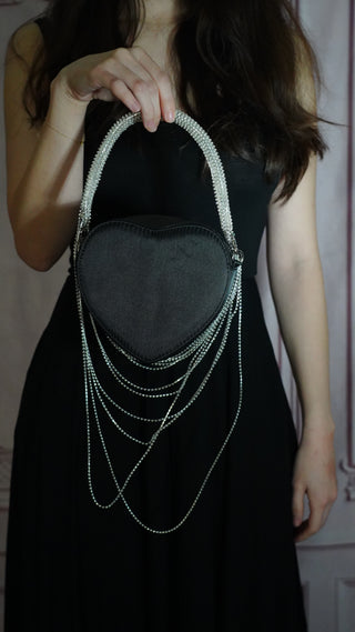 Heart Shape Crystal Rope Bag